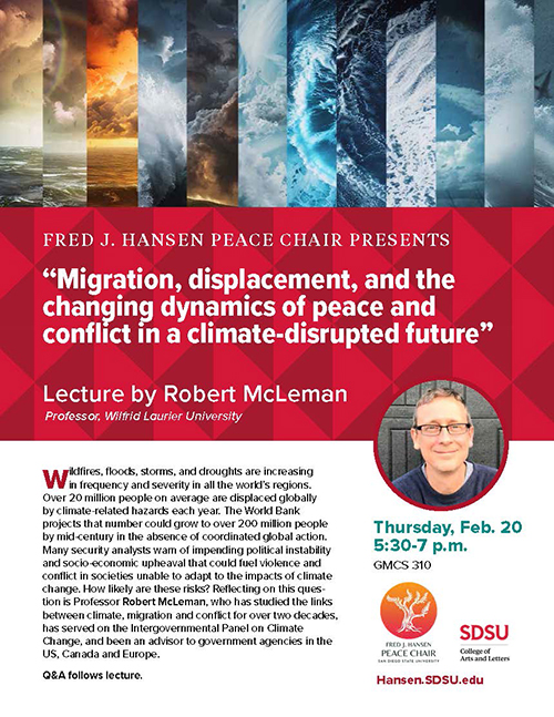 Migration, displacement, and the changing dynamics of peace and conflict in a climate-disrupted future